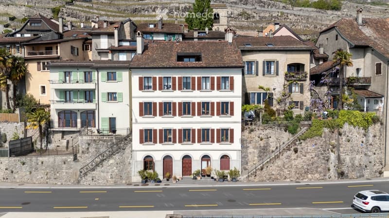 S-Saphorin Lavaux, vue lac panoramique, balcon baignoire. (1)