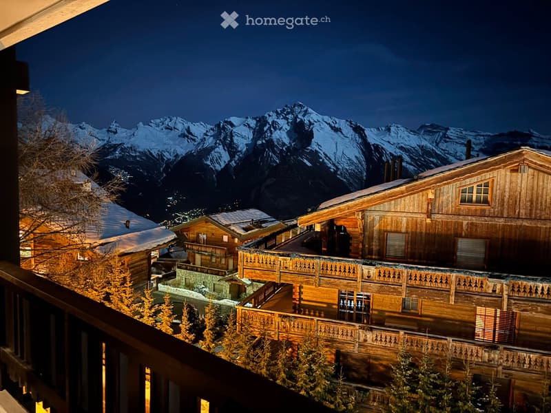 Studio meublé à Nendaz avec piscine et vue montagne (4)