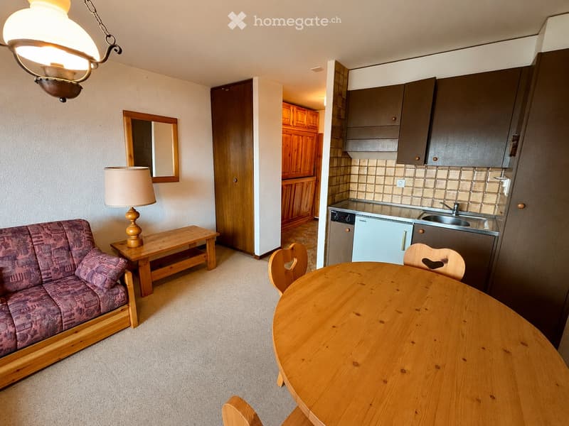 Studio meublé à Nendaz avec piscine et vue montagne (2)