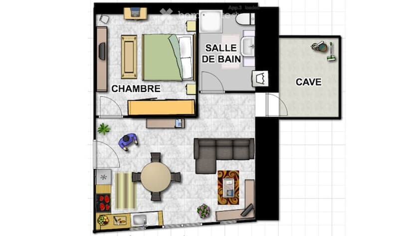 Studio 2 1/2 pces rez dans petit immeuble - Vétroz (Conthey) (1)