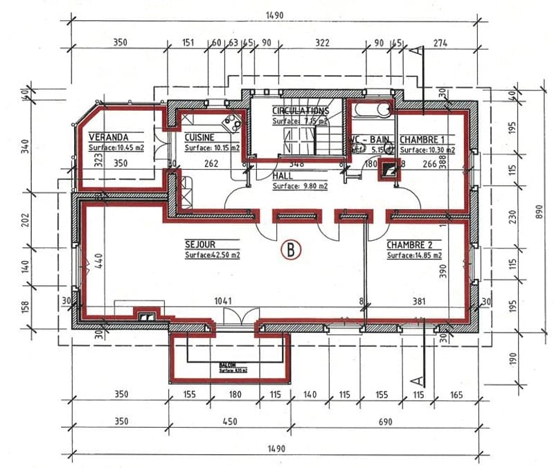 Appartement en PPE, 1er étage. 2074 Marin (13)