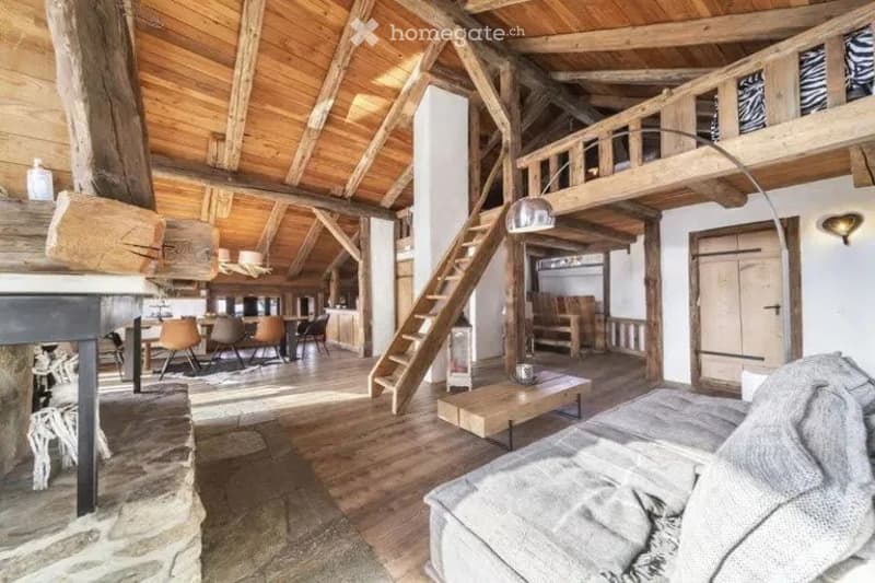 Crans-Montana / Icogne authentique grange rénovée 6.5 pces (5)