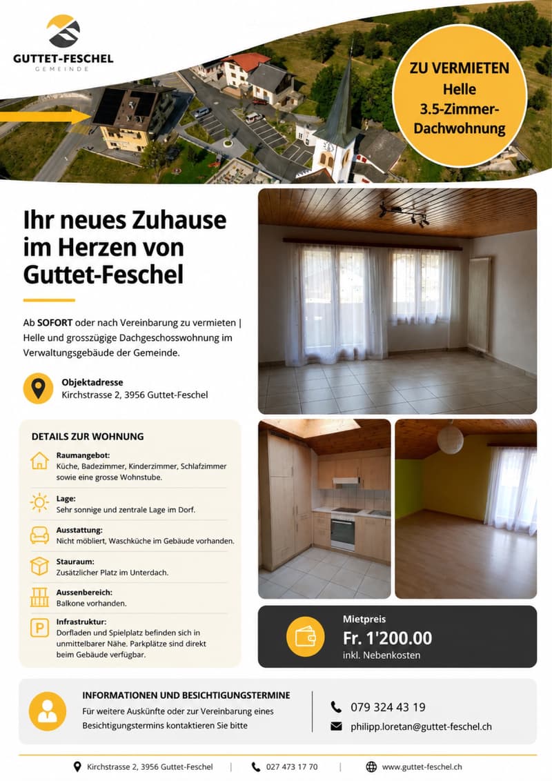Helle Dachwohnung zu vermieten (1)