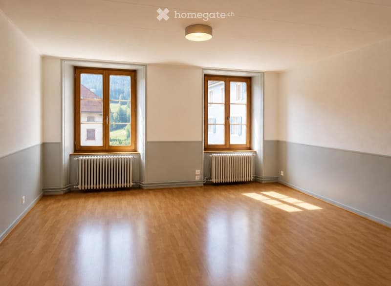 À louer Appartement 4 pièces rénové à Travers (4)