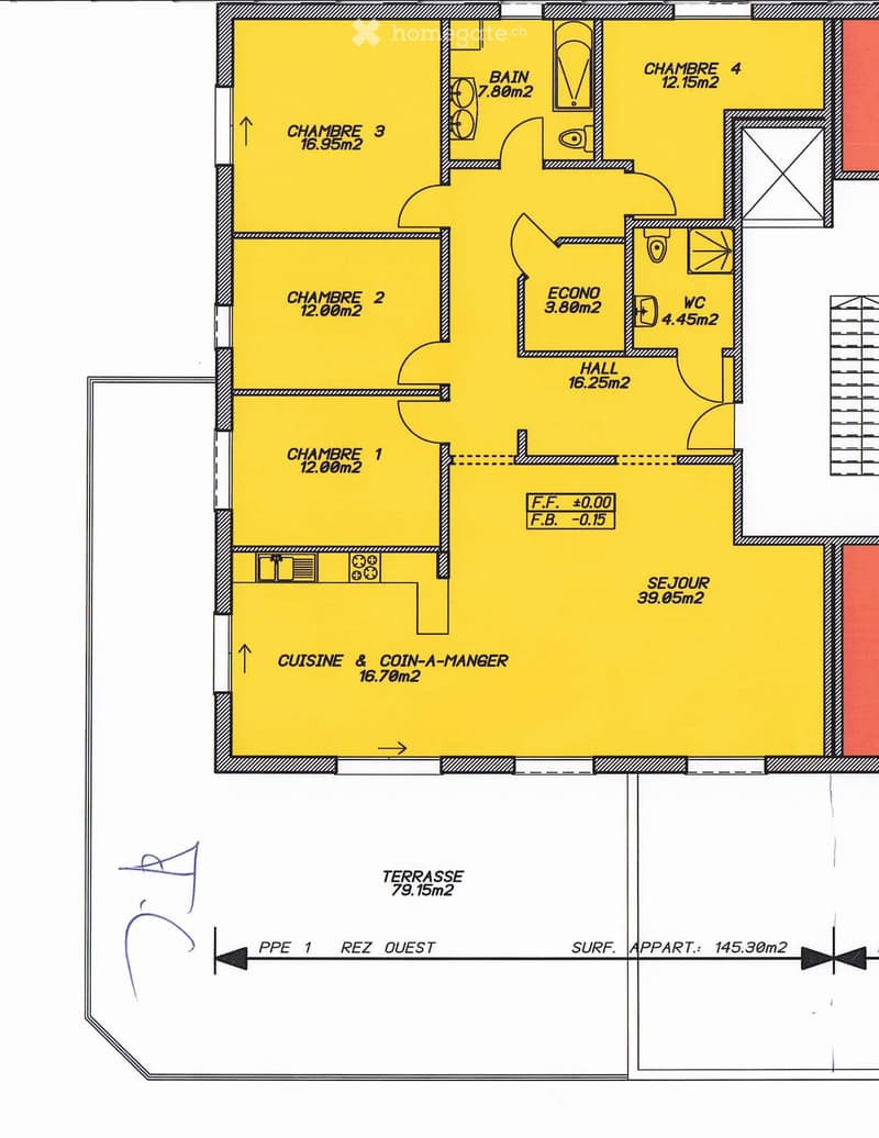 Appt 5.5 pièces + 2 parcs, terrasse, jardin (5)