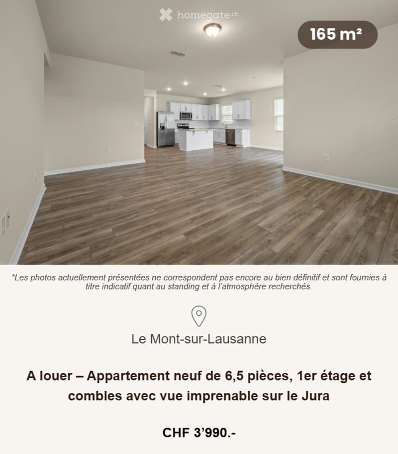 À louer - Appartement neuf 6,5 pièces au Mont-sur-Lausanne (1)