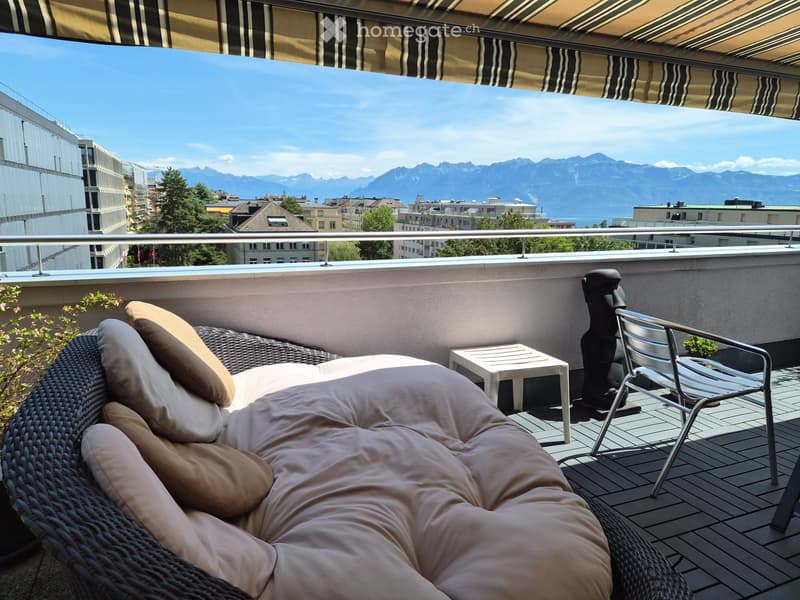 Superbe 2,5 pièces meublé avec terrasse Lausanne Mon Repos (5)