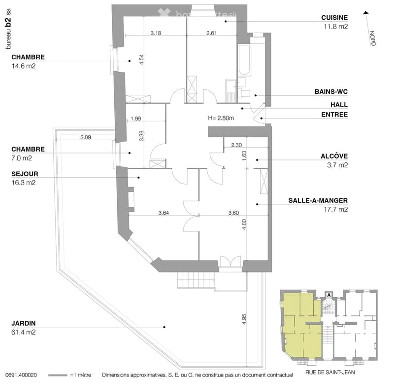 Appartement 4,5 pp avec jardin à Saint-Jean (5)