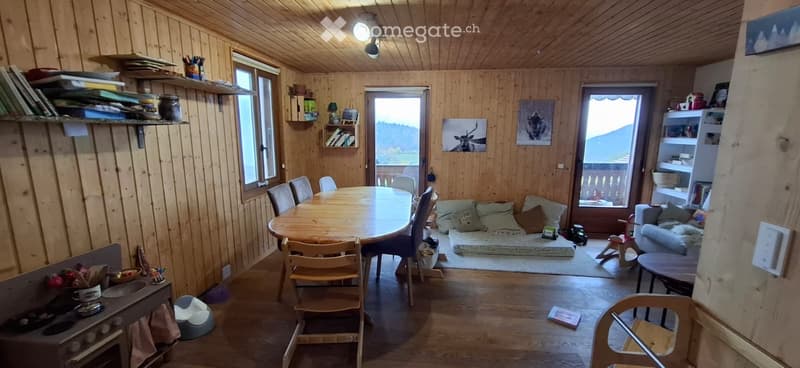 Appartement 2 étages dans chalet à louer sur Panex s/ Ollon (4)