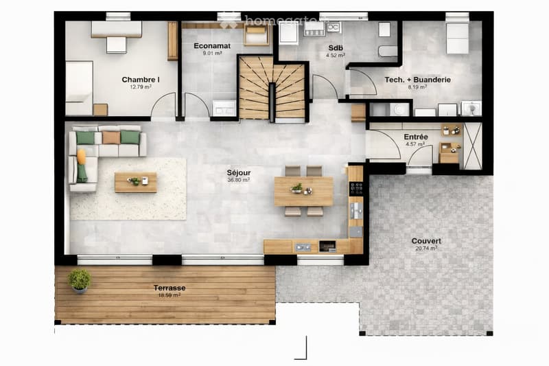 Villa neuve 6.5 pcs avec terrasse et jardin Quartier calme (4)