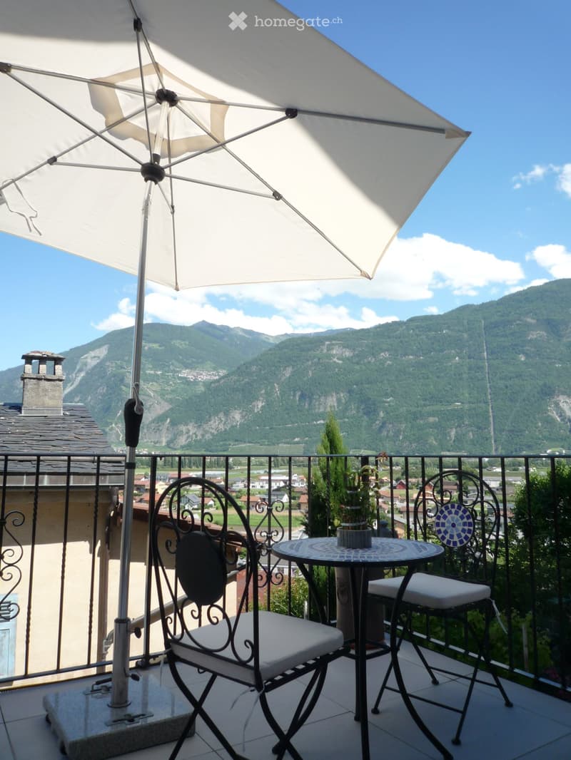 Beau 3 pièces avec terrasse  Saillon Vieux Bourg (5)