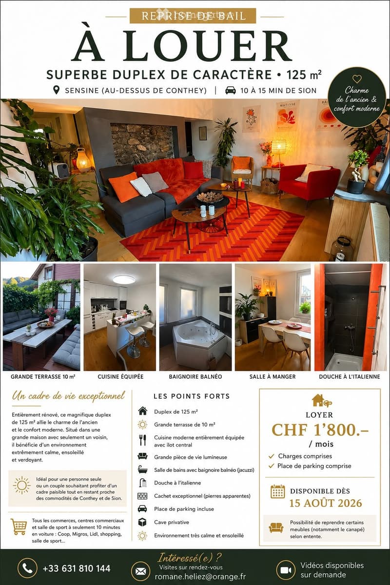 Reprise de bail : appartement vers Sion (5)
