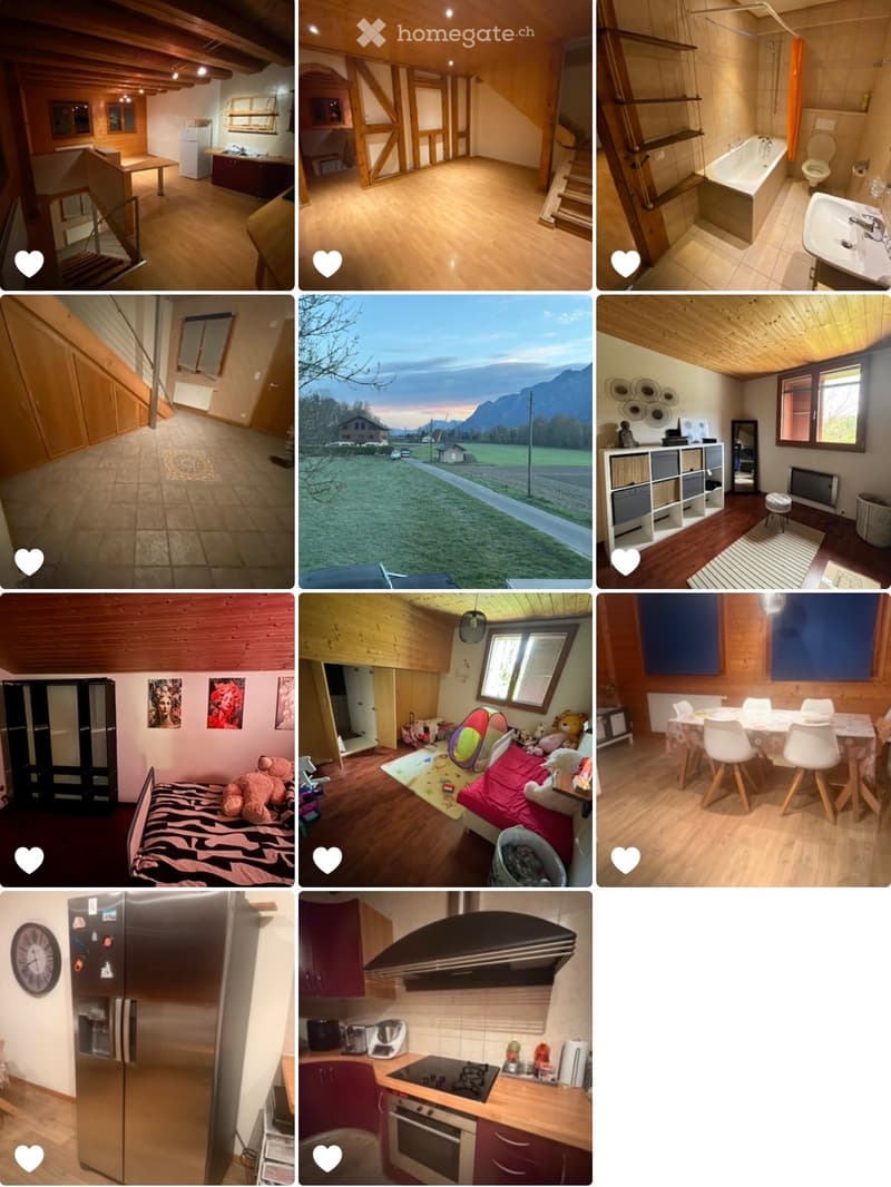 À louer  appartement 4.5 pièces en triplex à Illarsaz (5)