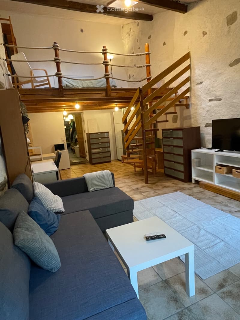 A louer, Belle chambre ("loft") meublée, 45m2, à Grandvaux (2)