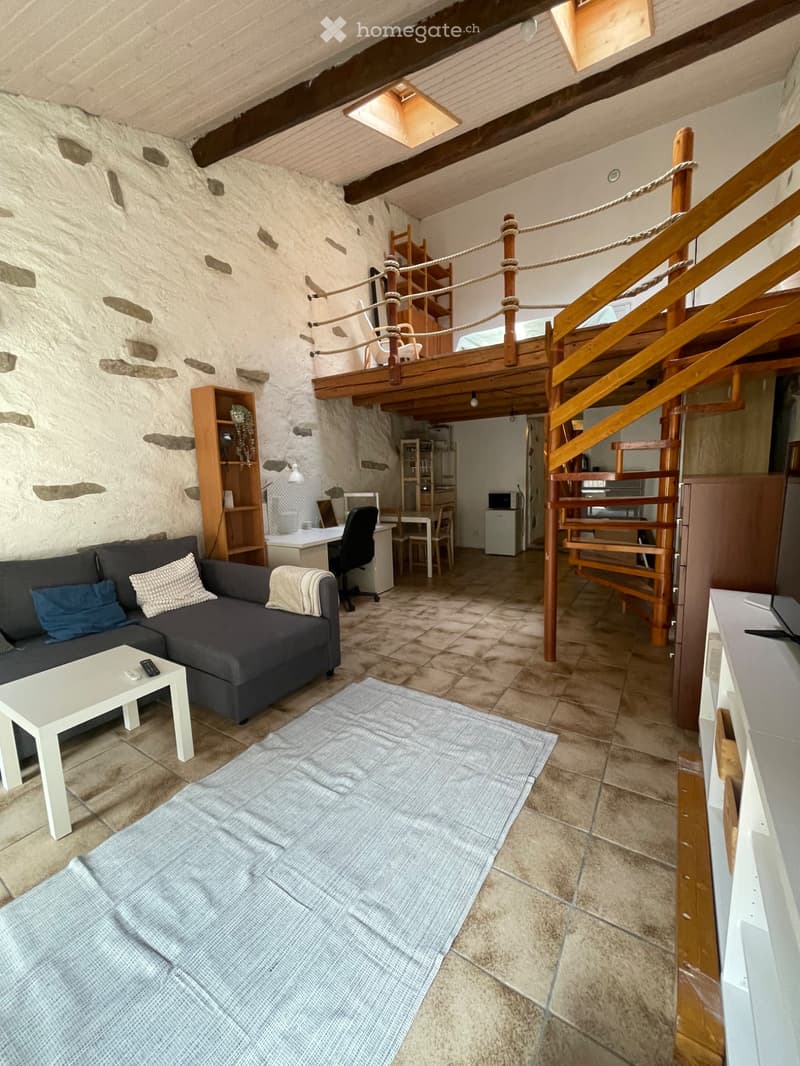 A louer, Belle chambre ("loft") meublée, 45m2, à Grandvaux (1)
