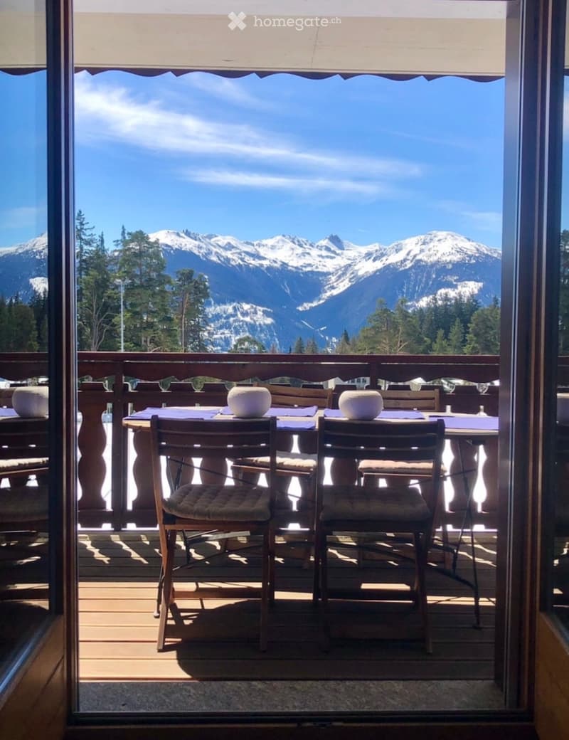 CRANS MONTANA,100m2, 3.5, Belles Vues Montagne, Ensoleille (1)