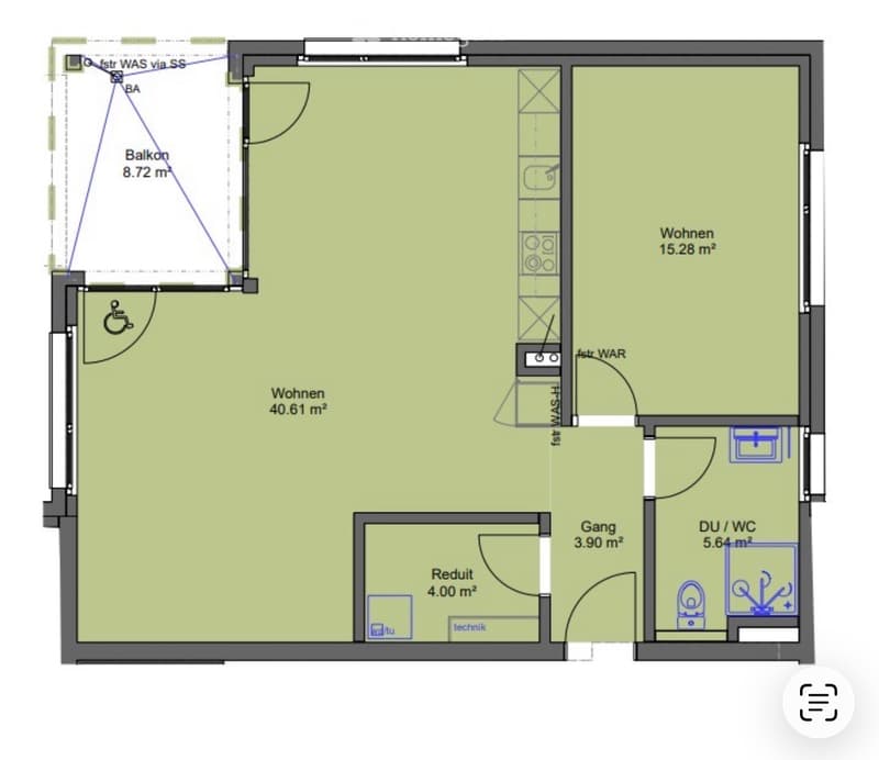 Nachmieter gesucht! Moderne-Helle 2 1/2-Zimmer-Wohnung (5)