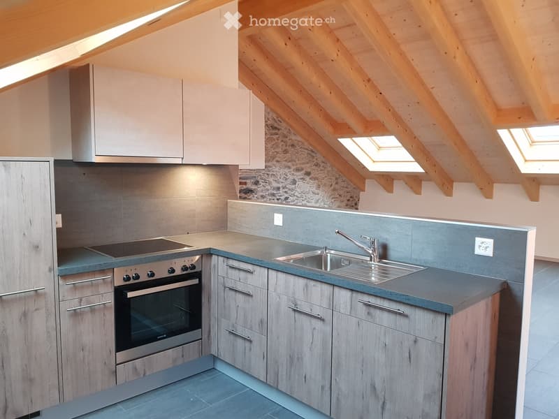 À louer  Appartement 3,5 pièces rénové à neuf à Aproz (3)