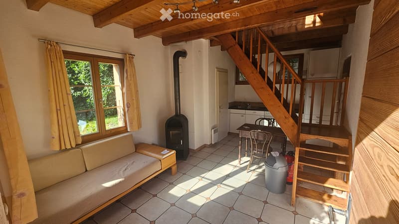 Petite maison indépendante 2 pièces duplex, jardin, à Vex (2)