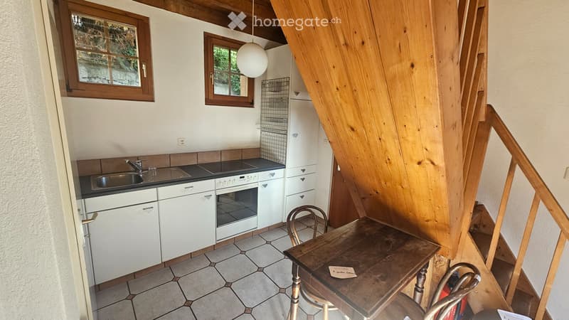 Petite maison indépendante 2 pièces duplex, jardin, à Vex (4)