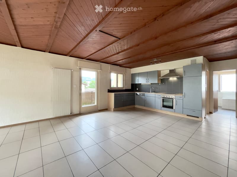 Bassecourt, Ribe 20 - Grand 2,5 pces avec cheminée (1)