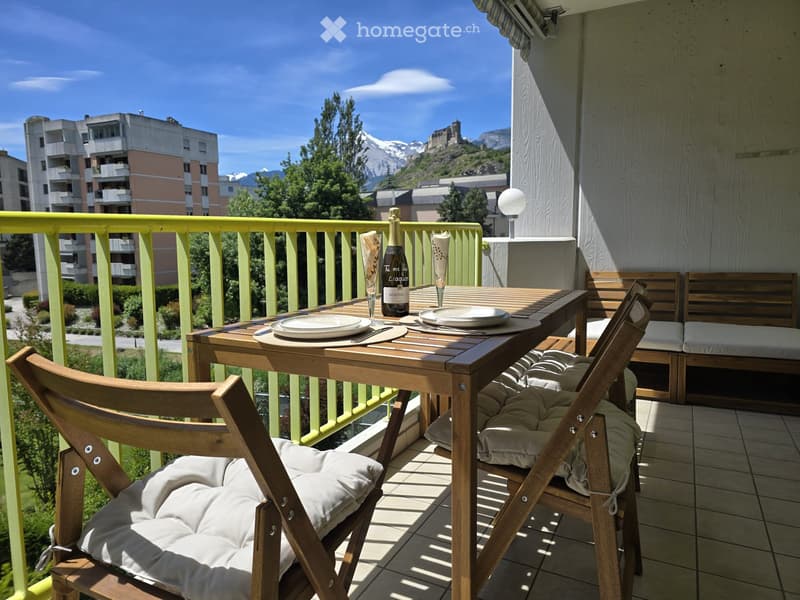 À louer- Sion chambre colloc- app. meublé 3.5 pièces 88 m2 (4)