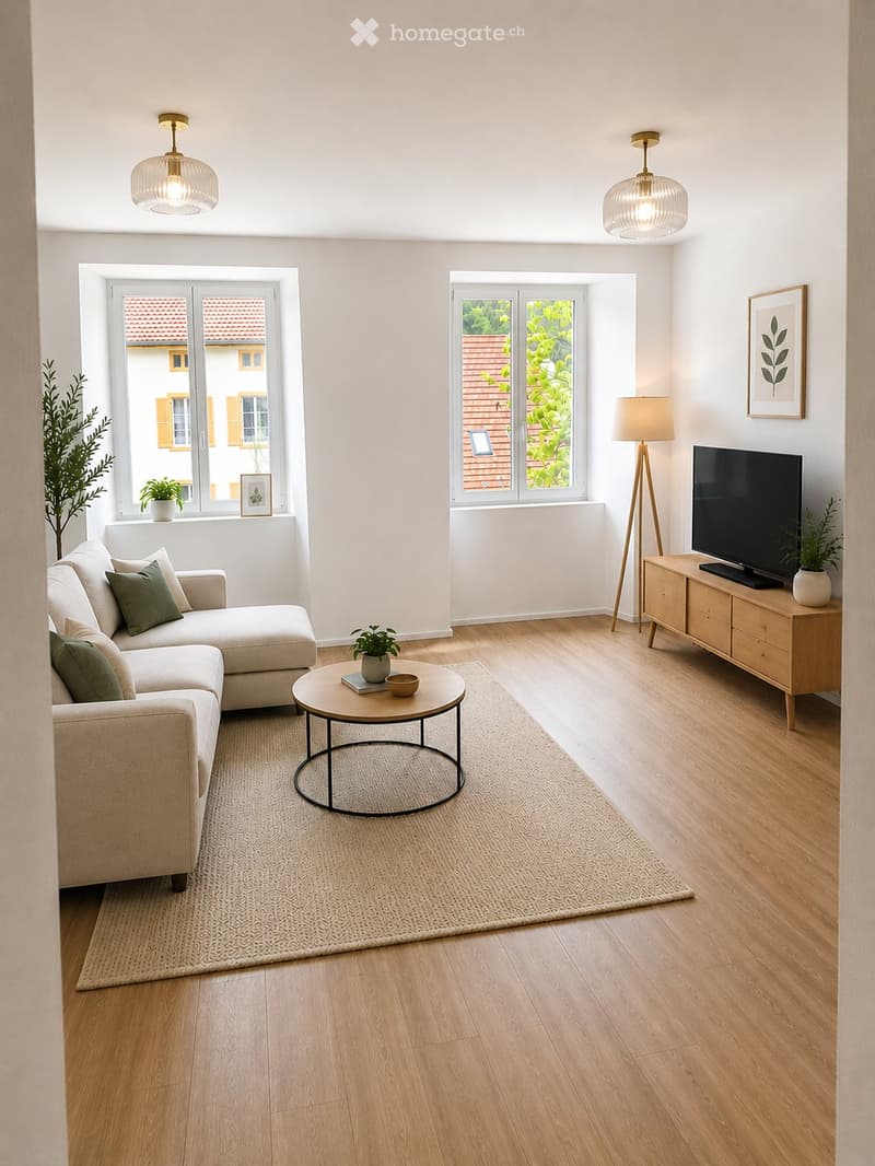 À louer à Sonvilier  Appartement entièrement rénové (2)