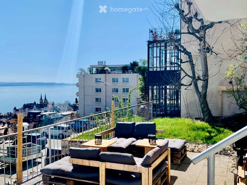 Chambre en colocation avec vue sur le lac à Neuchâtel (1)