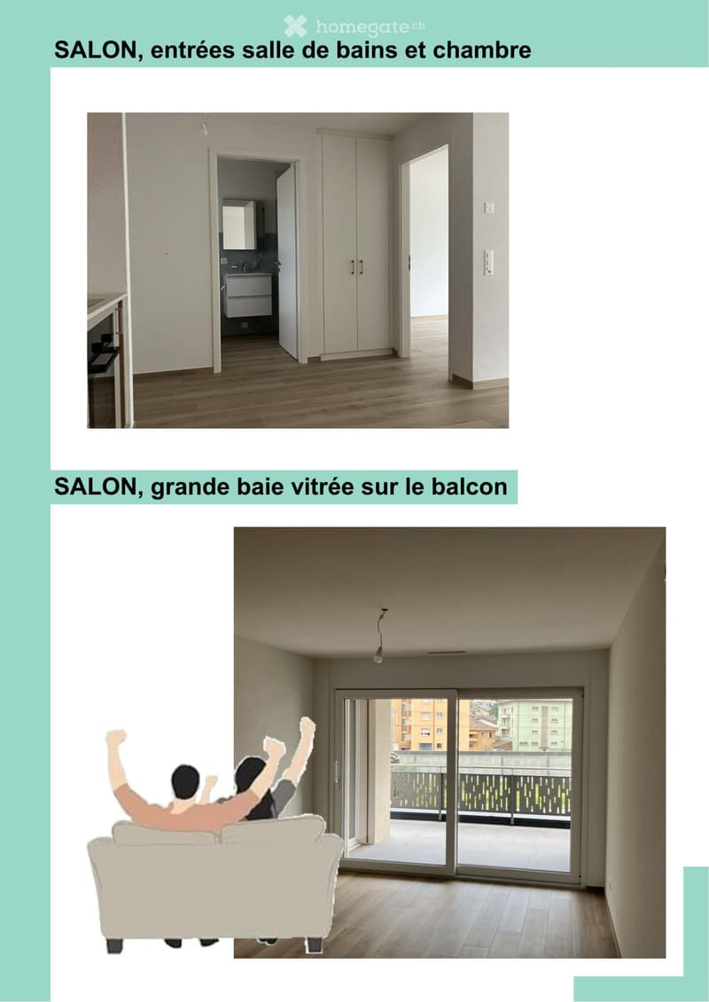 2.5 pces, Imm. neuf, Haut standing, Minergie, Foyer de jour (4)