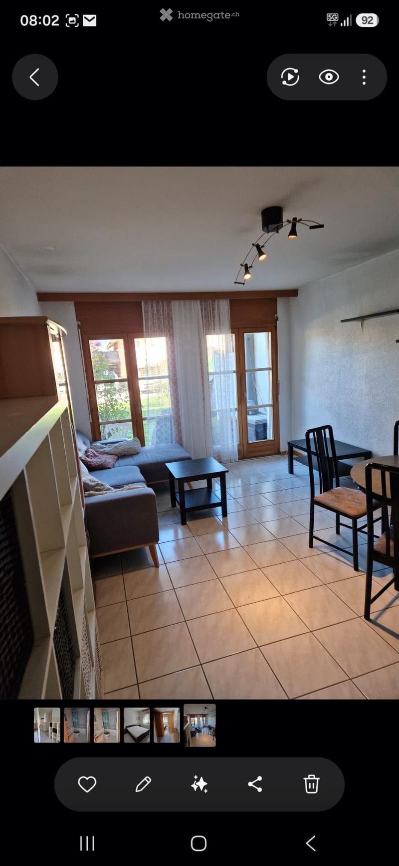 Bel appartement de 2p au rez, meublé Libre dès le 01.11.26 (2)