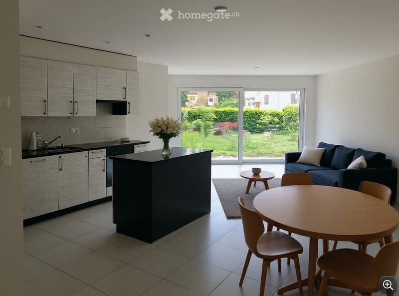 2.5 p lumineux avec jardin 60 m2 à Bex (1)