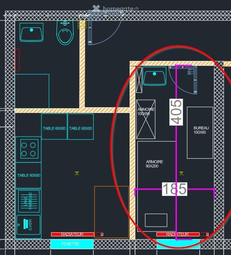 CHAMBRE A LOUER / Appart 4,5p - 50m² / Rénovation complète (3)
