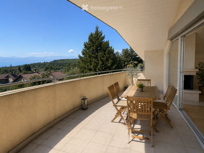 Attique 4.5 pièces, magnifique vue lac et Alpes, terrasse (3)