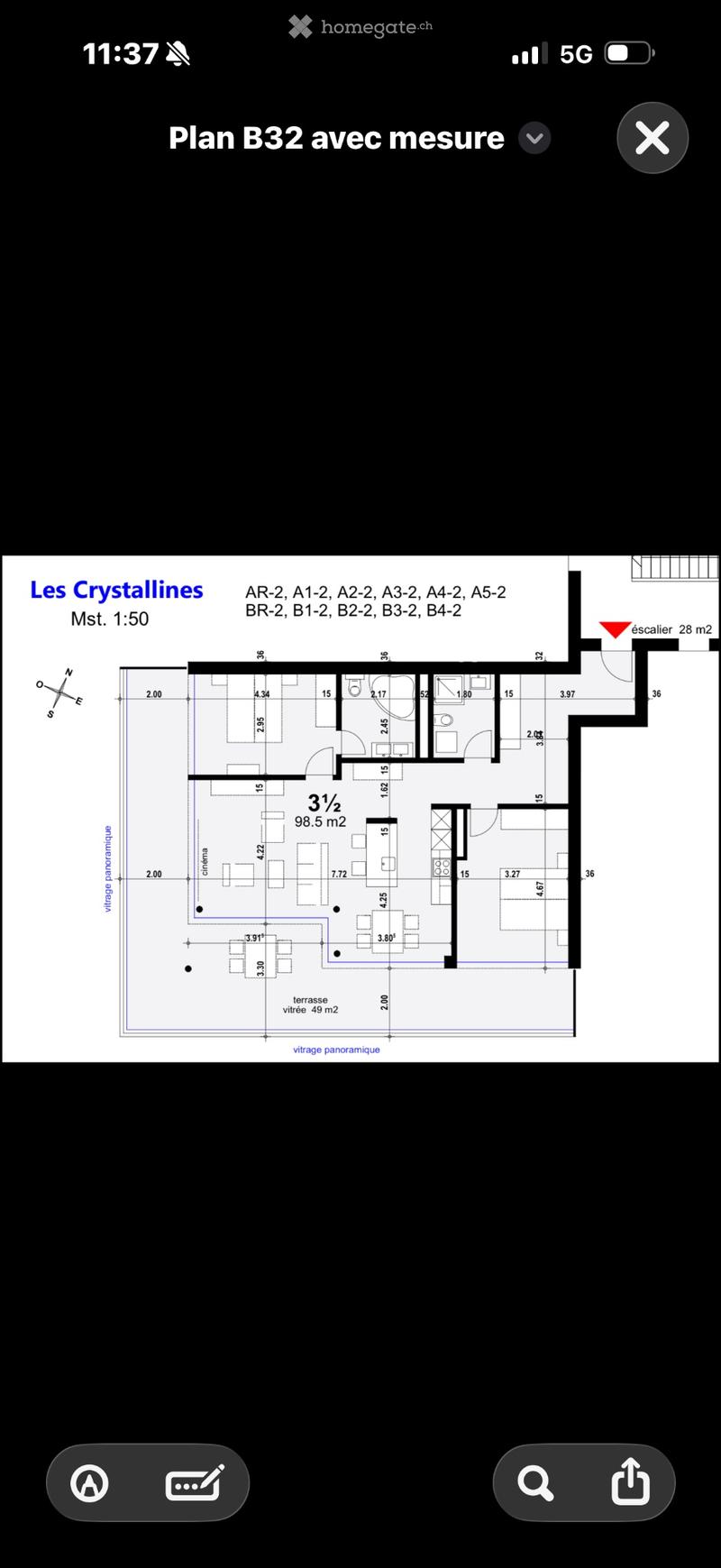 Superbe 3.5 a louer 98m2 (1)