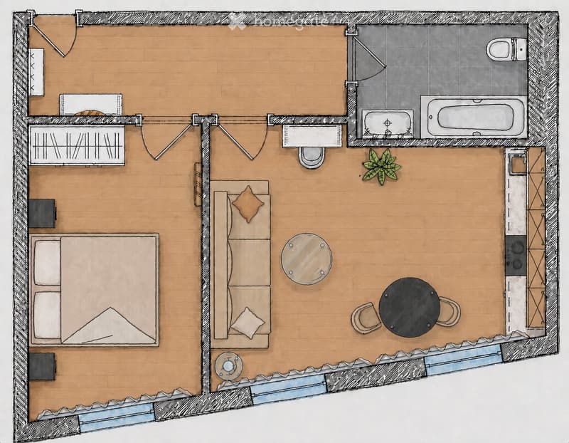 2-Zimmer-Wohnung möblierte (5)