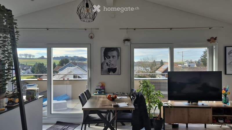 Einzigartige 3.5 Zimmer Wohnung in Gurmels (1)