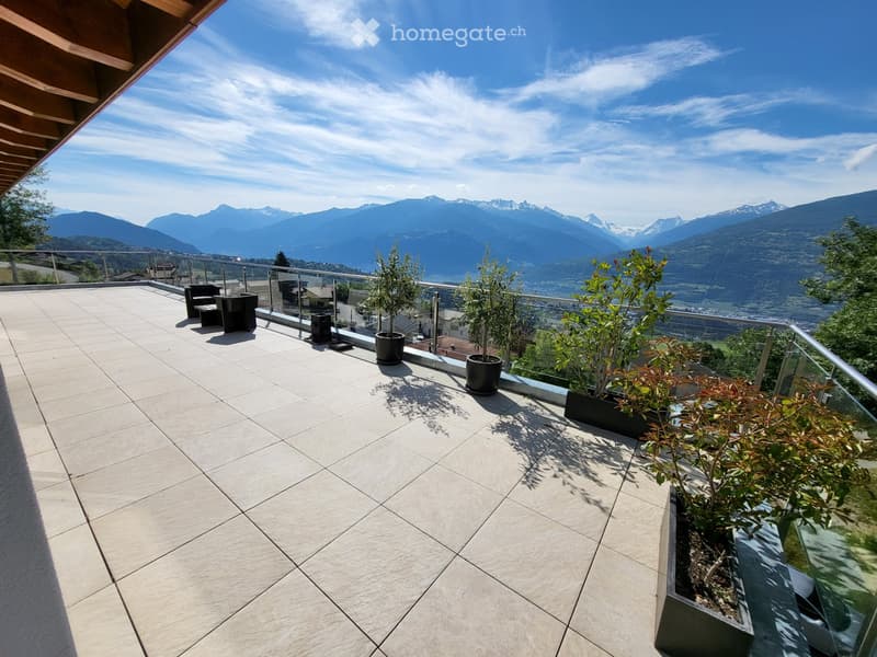 Attique en terrasse de 4.5 pièces à Monteiller/Savièse (1)