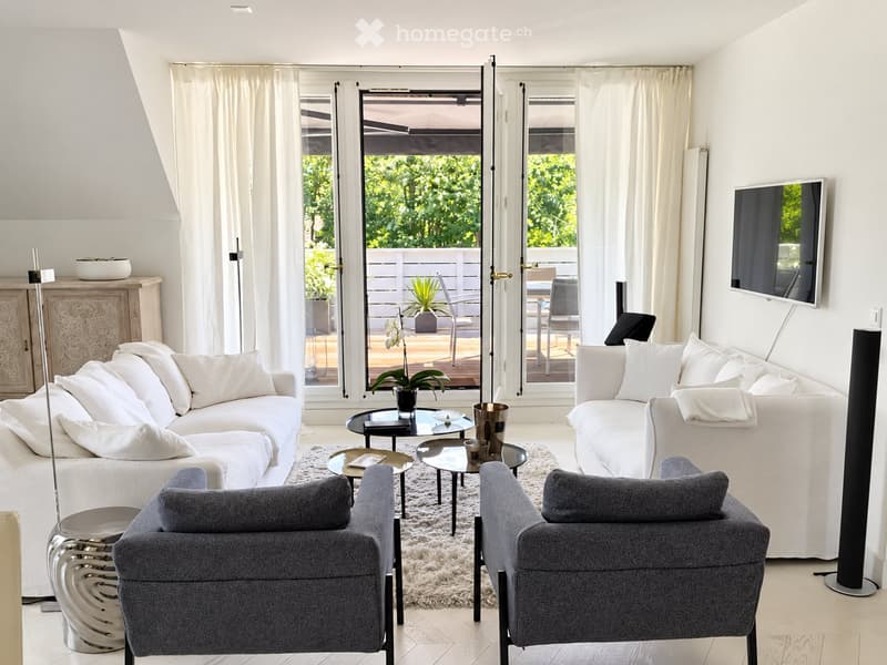 Rare Furnished Duplex Penthouse in Chêne-Bougeries (1)