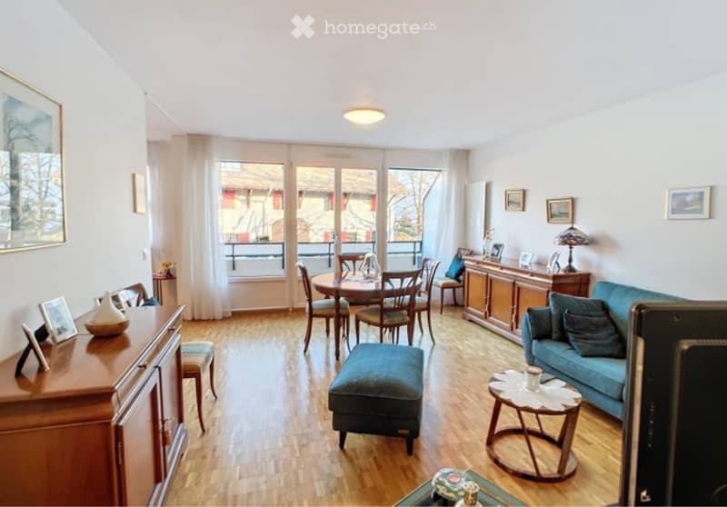 Grand appartement 3 pièces 75m2 avec balcon à Meyrin (1)