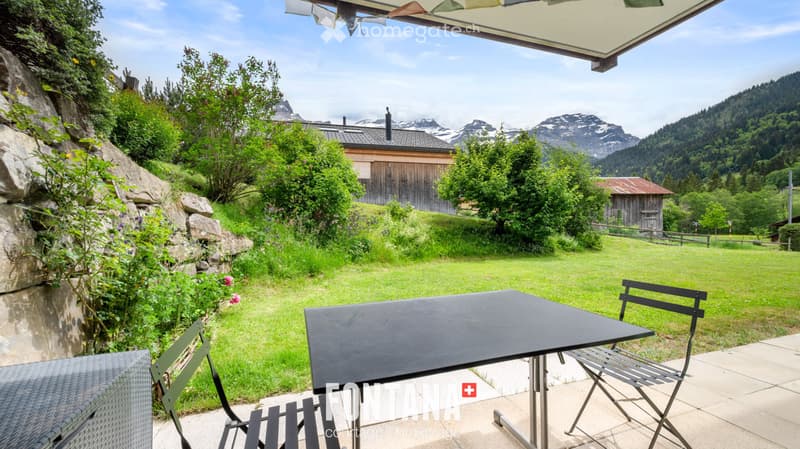 Appartement d'une pièce meublé avec terrasse aux Diablerets (5)
