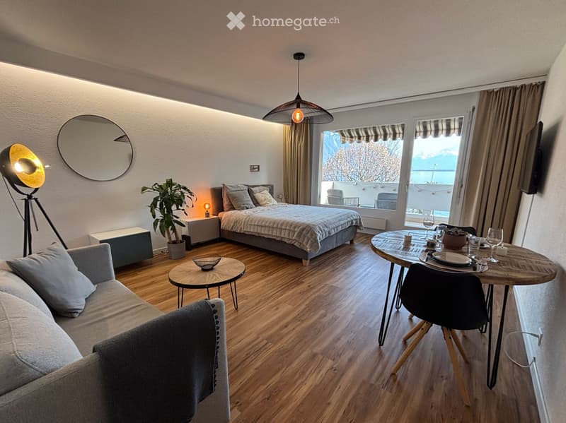 Studio de standing meublé premium au bord du lac à Montreux (1)