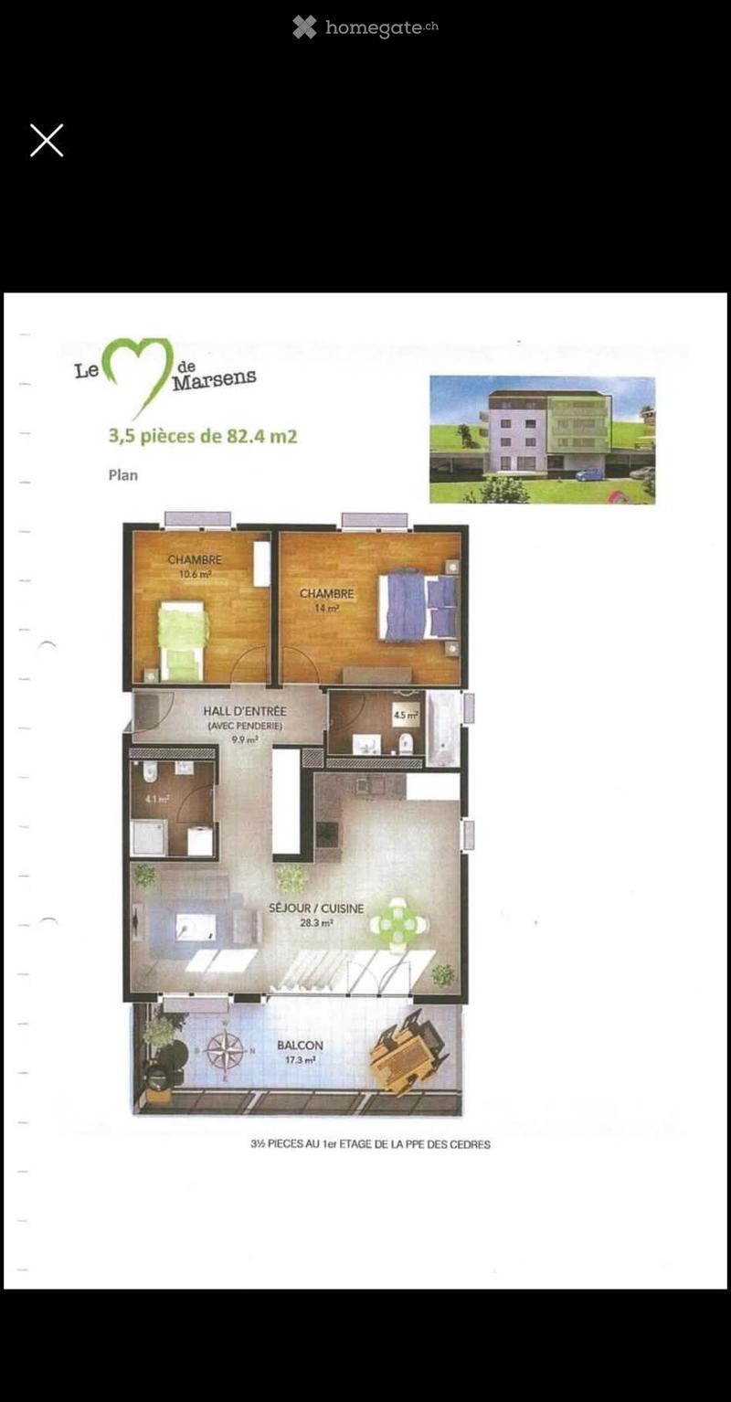 Jolie appartement 3,5 pièces (1)