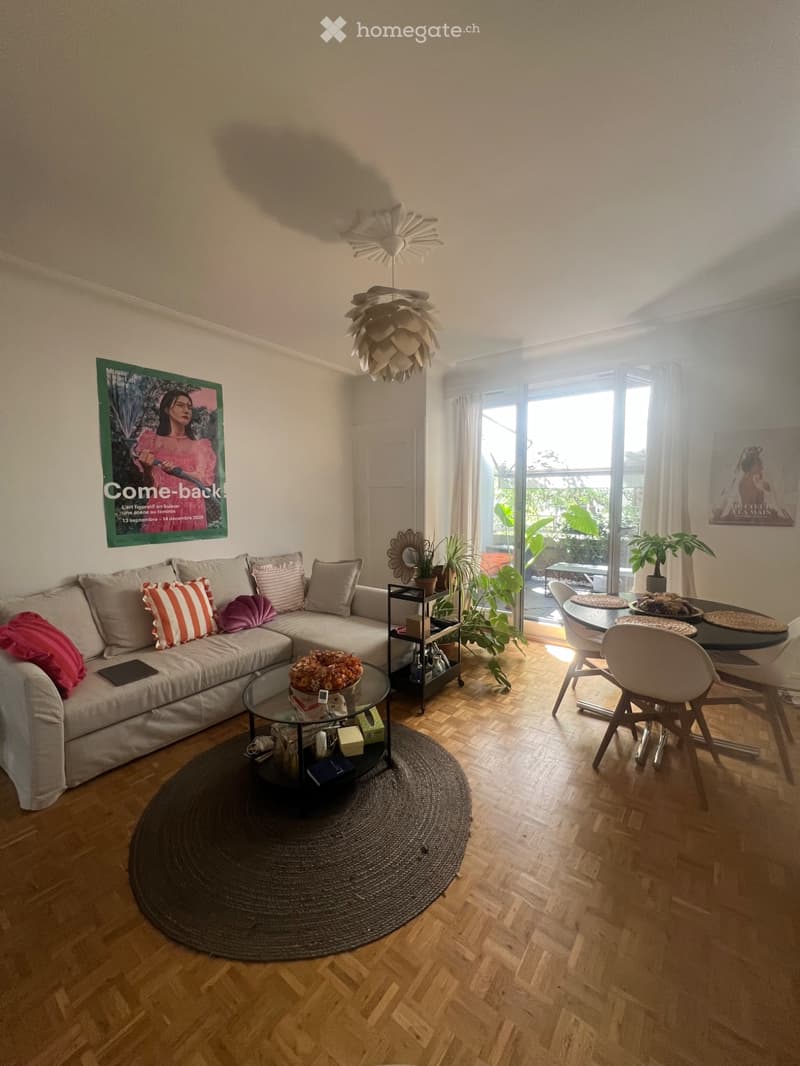 Sous location 2,5 pcs meublé 3 mois dès mi-oct (1)