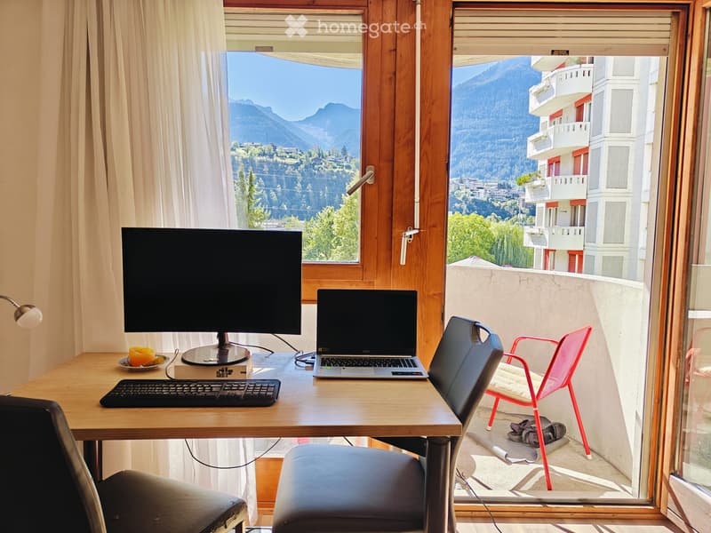 Möbiliertes 1.5-Zimmer-Studio mit Bergblick in Naters (1)