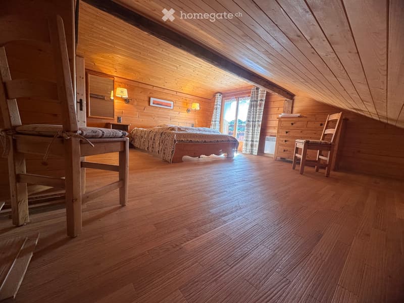 Chalet individuel authentique, saison hiver, Gryon Frience (5)