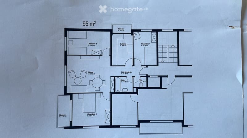 À louer à Sierre  spacieux 4,5 pièces avec 2 balcons (2)