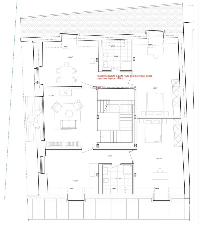 Unité avec salle de bain privé de 49m2 et 130m2 espaces (2)