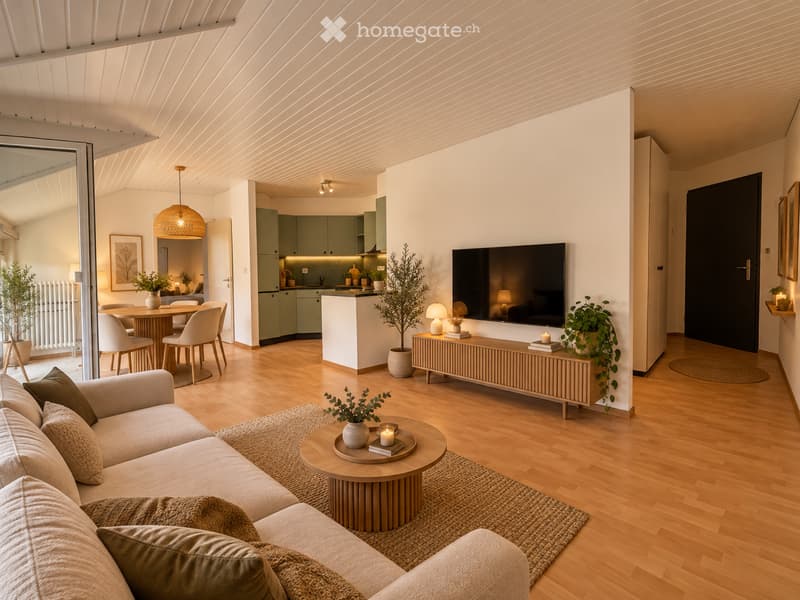 2.5 pces lumineux fraîchement rafraîchi avec balcon (1)