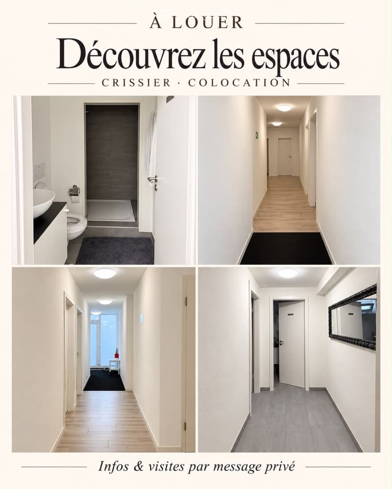 Chambres à louer dans appartement partagé Crissier (2)