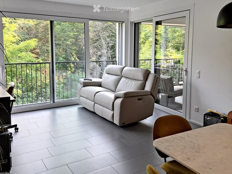 2.5 locali, terrazza coperta nel verde e box Pedrinate (1)